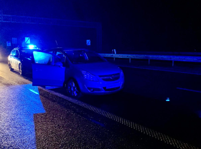 Nocna interwencja policji na drodze ekspresowej w Wielkopolsce