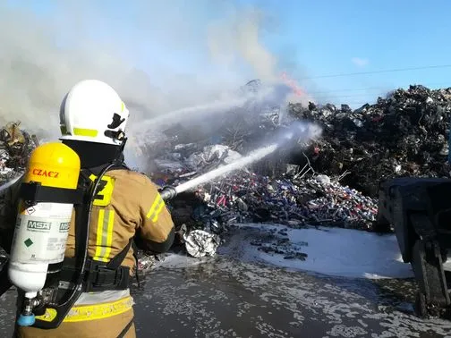 Pożar odpadów w Przysiece Polskiej