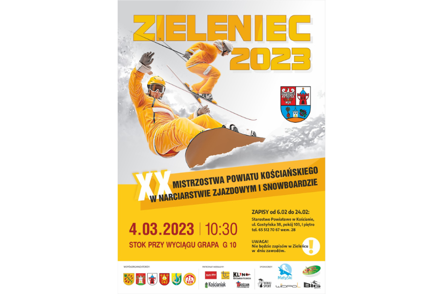 XX Mistrzostwa Powiatu Kościańskiego w Narciarstwie Zjazdowym i Snowboardzie w Zieleńcu - zapisy od 6 lutego